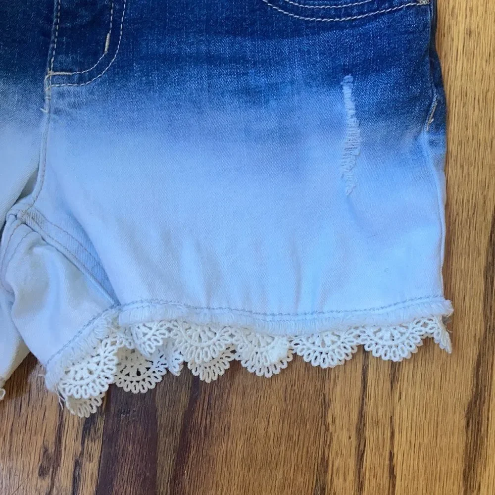 Girls Justice Distressed Shorts & Justice Purse